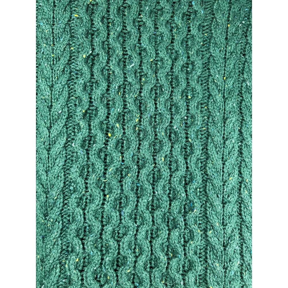 Lands' End Women's Green Cable Knit Turtleneck Sweater; Size M - Picture 5 of 8